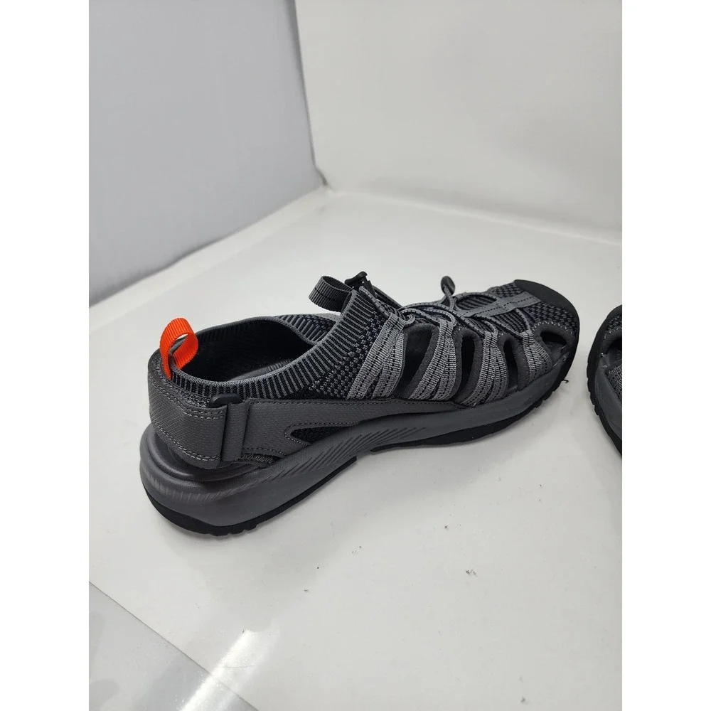 Eddie Bauer Mens Cedar Hiking Sandals Grey Knit Athletic Size 9